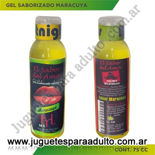 Aceites y lubricantes, Lubricantes aromatizados, Gel saborizado maracuya 75cc